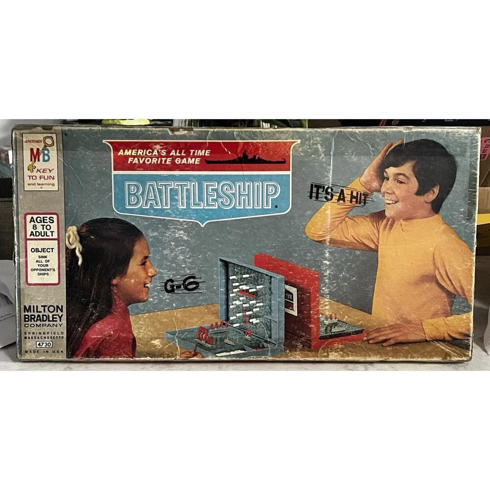 1971 Battleship Game by Milton Bradley Complete in Good Condition